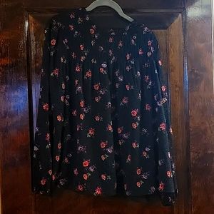 Banana republic floral blouse size medium